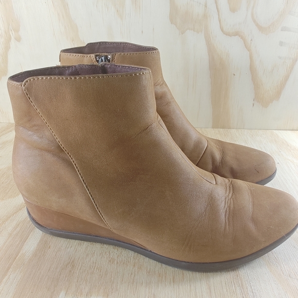 Dansko Wedge Bootie Womens Serenity Bootie Brown Leather Comfort Waterproof 38 - Picture 5 of 14